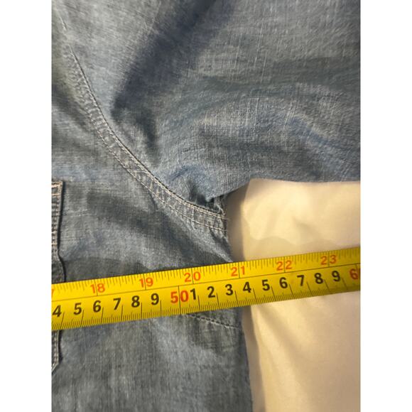 J.Crew Chambray Shirt Dress Women M 100% Cotton Button Front Long Sleeve - Picture 4 of 7